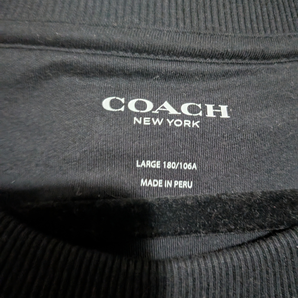 Coach Men's Gray Patterned Sweater - Picture 2 of 3